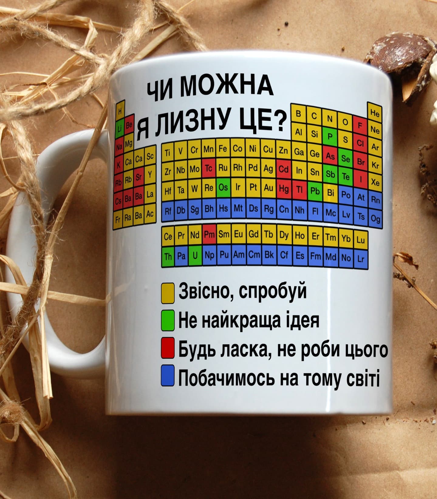 Чашка Періодична таблиця елементів, які можна лизн